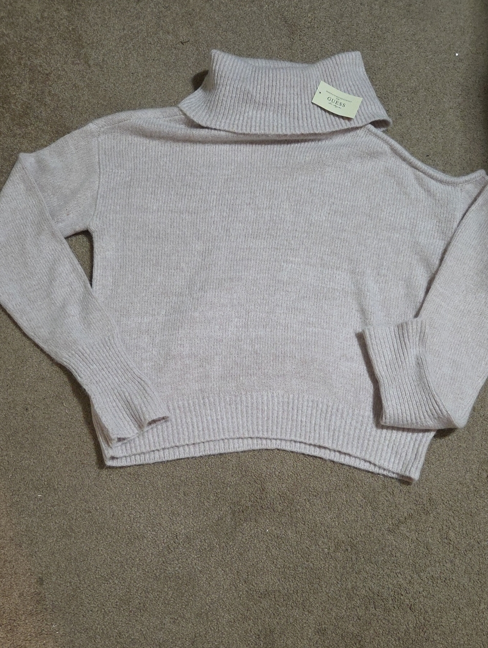 BNWT Guess Light Pink Cozy Turtleneck Sweater